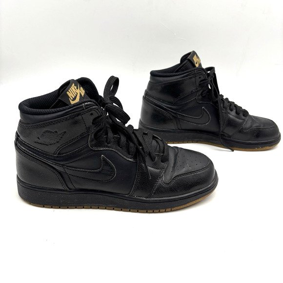2014 Nike Air Jordan 1 Retro High OG Black Gum 575441-020 6Y Women 7.5 Men 6 - Picture 5 of 16